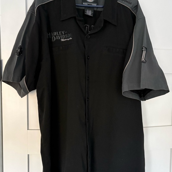 (3) Harley Davidson Button Up Shirt Short Sleeve Motorcycles Shirts 3XL - Picture 2 of 11